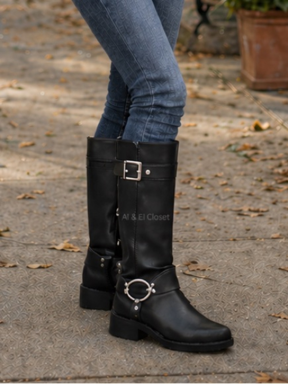 Michael Kors Crosby Moto Boots Black Leather Biker Boots Size 5.5 M New In Box